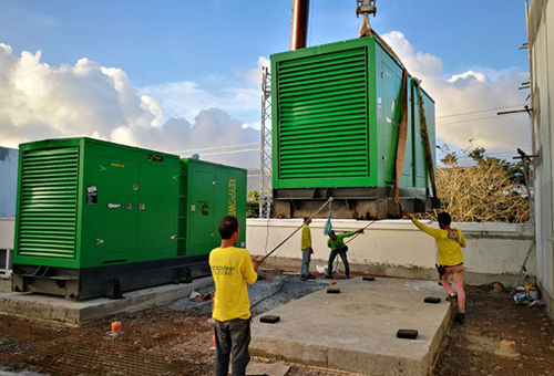 Two units of 500 kVA Cummins generators with synchronizing panels for Wanda Plaza in Manilla，the Philippines